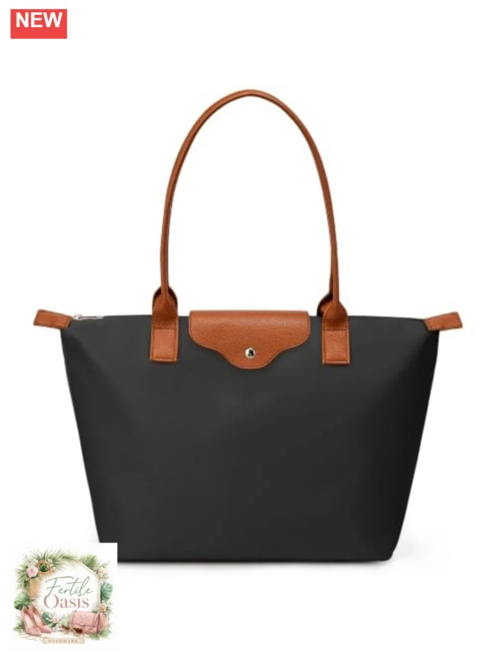 Nylon Tote Bag for Women, Large Capacity Shoulder Hobo Handbag with Zipper,